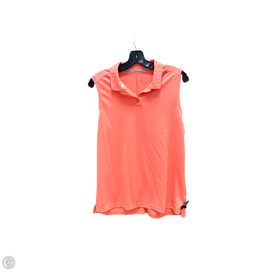 Athletic Tank Top By Nike Apparel In Orange, Size: L