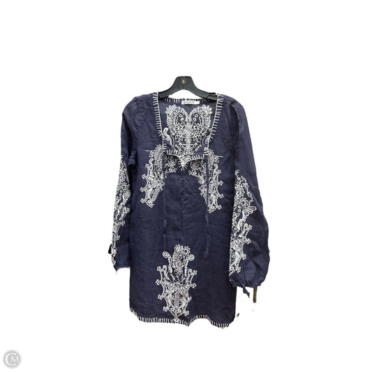 Dress Casual Midi By Monoreno In Blue & White, Size: S