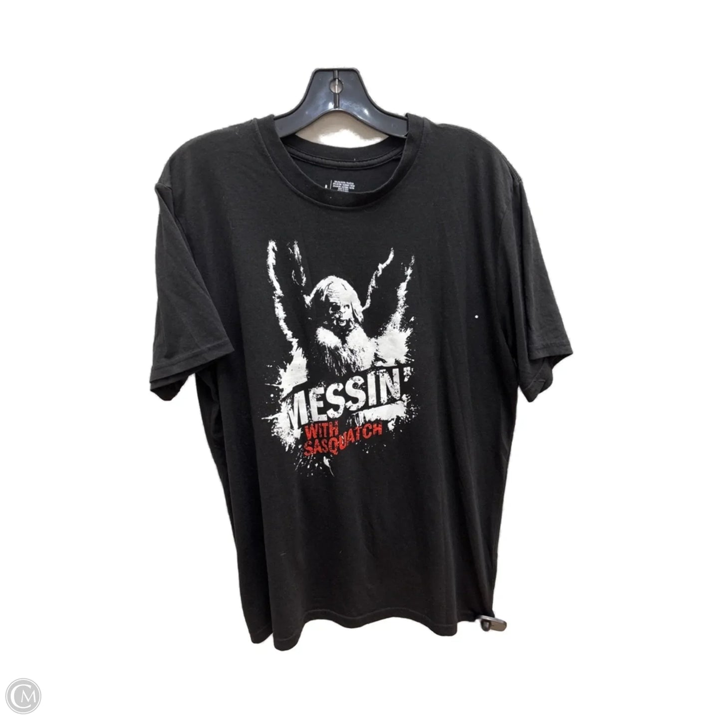 Top Short Sleeve By Clothes Mentor In Black & White, Size: L