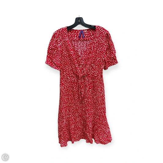 Dress Casual Midi By Clothes Mentor In Red & White, Size: 6