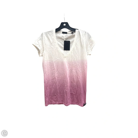 Top Short Sleeve Basic By Atm In Purple & White, Size: Xs