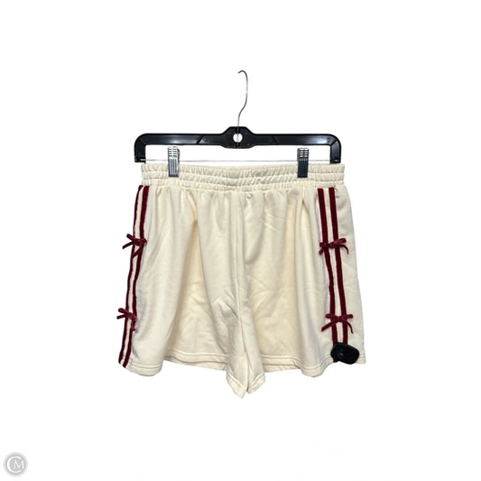 Shorts By Clothes Mentor In Cream & Red, Size: M