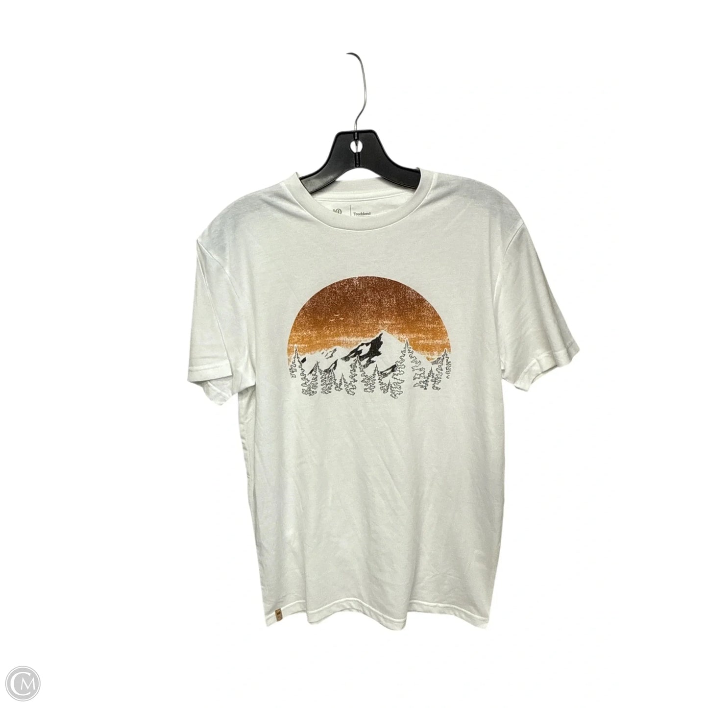 Top Short Sleeve By Clothes Mentor In White & Yellow, Size: S