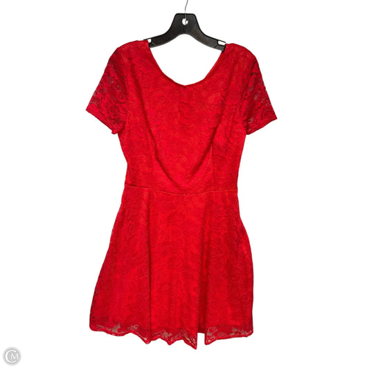 Dress Party Midi By Clothes Mentor In Red, Size: L