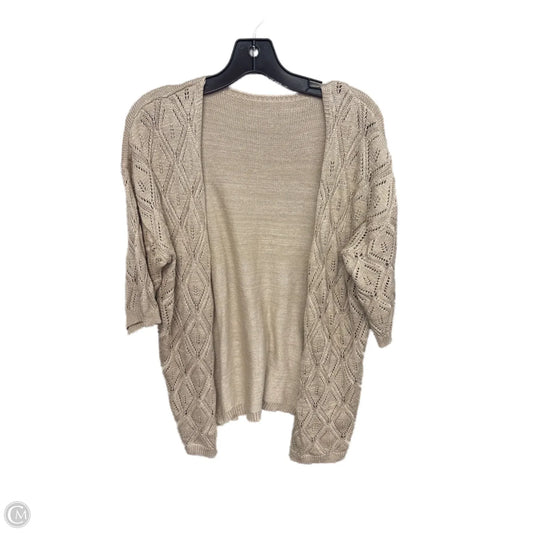 Cardigan By Clothes Mentor In Tan, Size: Xl