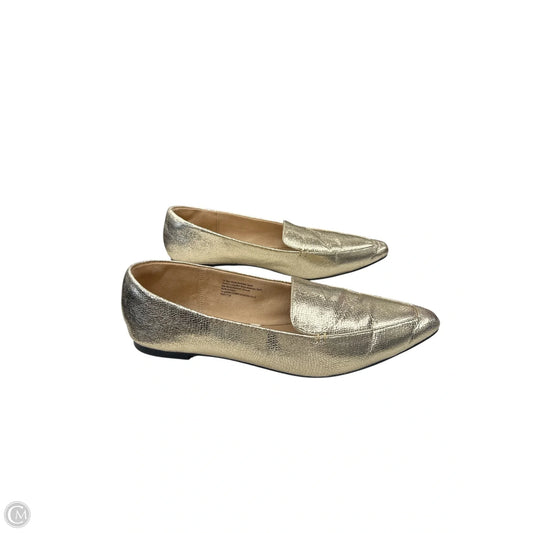 Shoes Flats By A New Day In Gold, Size: 10