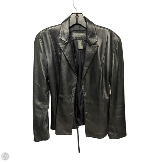 Jacket Leather By Banana Republic In Black, Size: 10