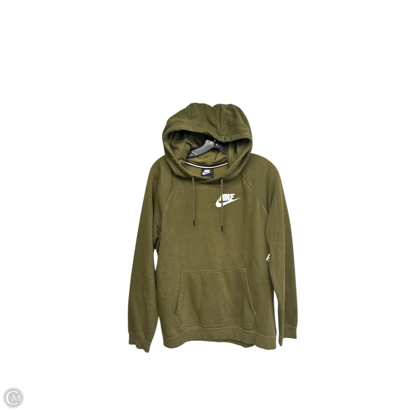 Athletic Sweatshirt Hoodie By Nike Apparel In Green, Size: L