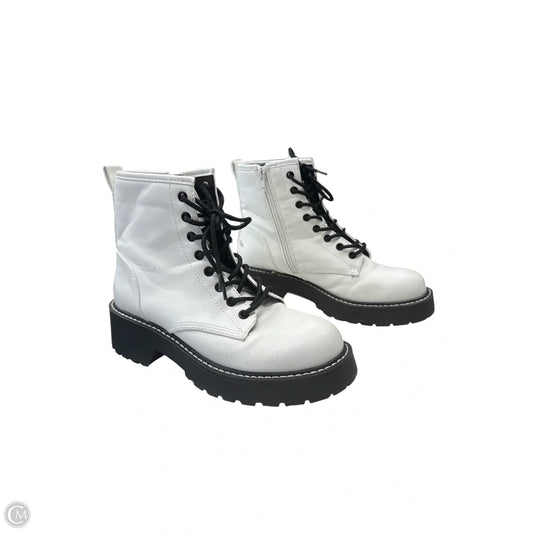 Boots Combat By Madden Girl In Black & White, Size: 6.5