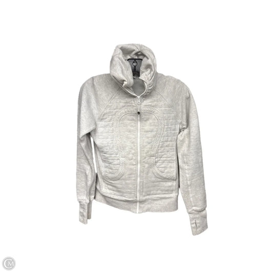 Athletic Sweatshirt Hoodie By Lululemon In Grey, Size: 6