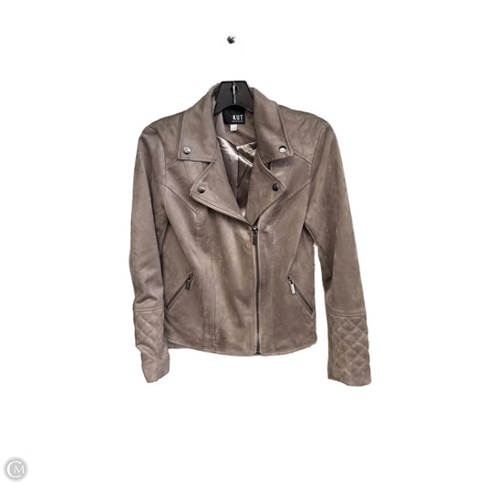 Jacket Moto By Kut In Grey, Size: S