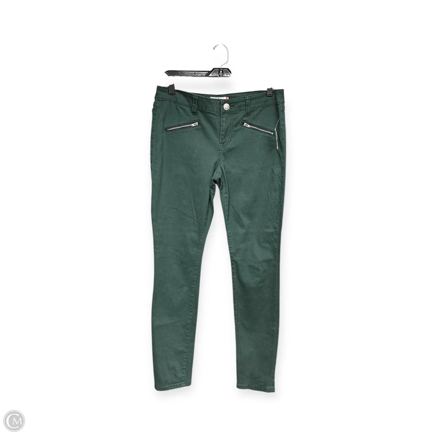 Jeans Skinny By Cabi In Green Denim, Size: 8