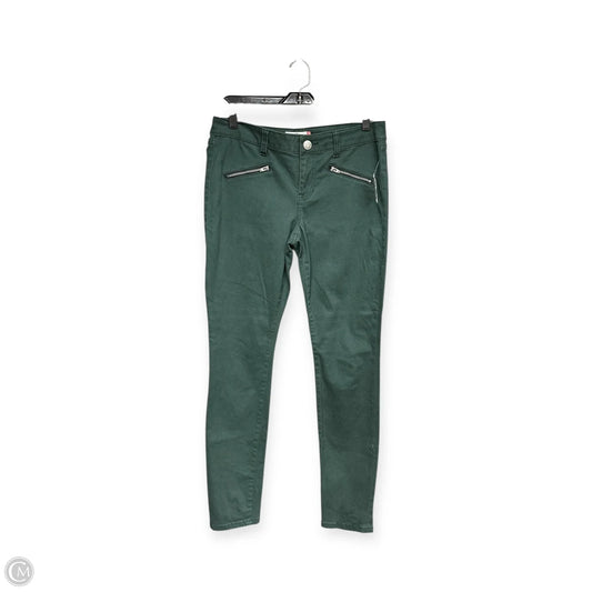 Jeans Skinny By Cabi In Green Denim, Size: 8