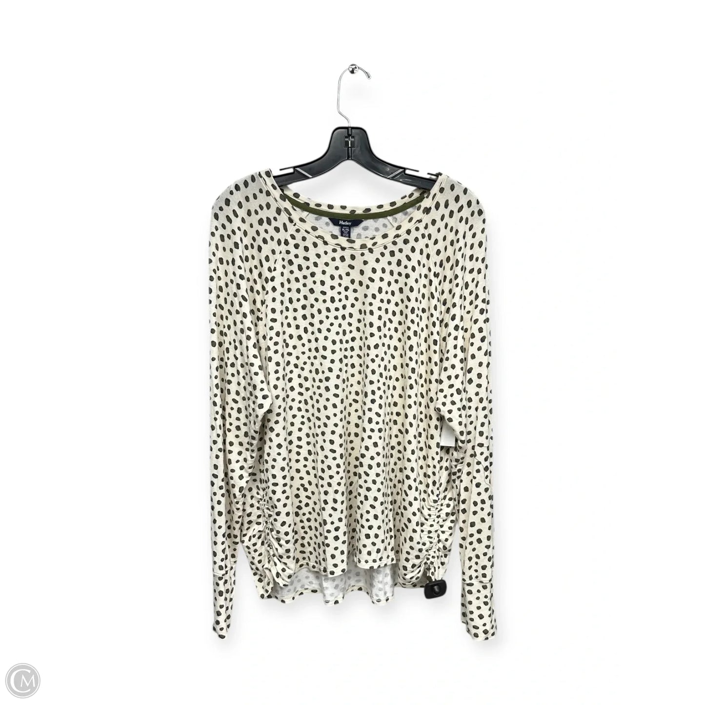 Top Long Sleeve By Hatley In Polkadot Pattern, Size: Xl