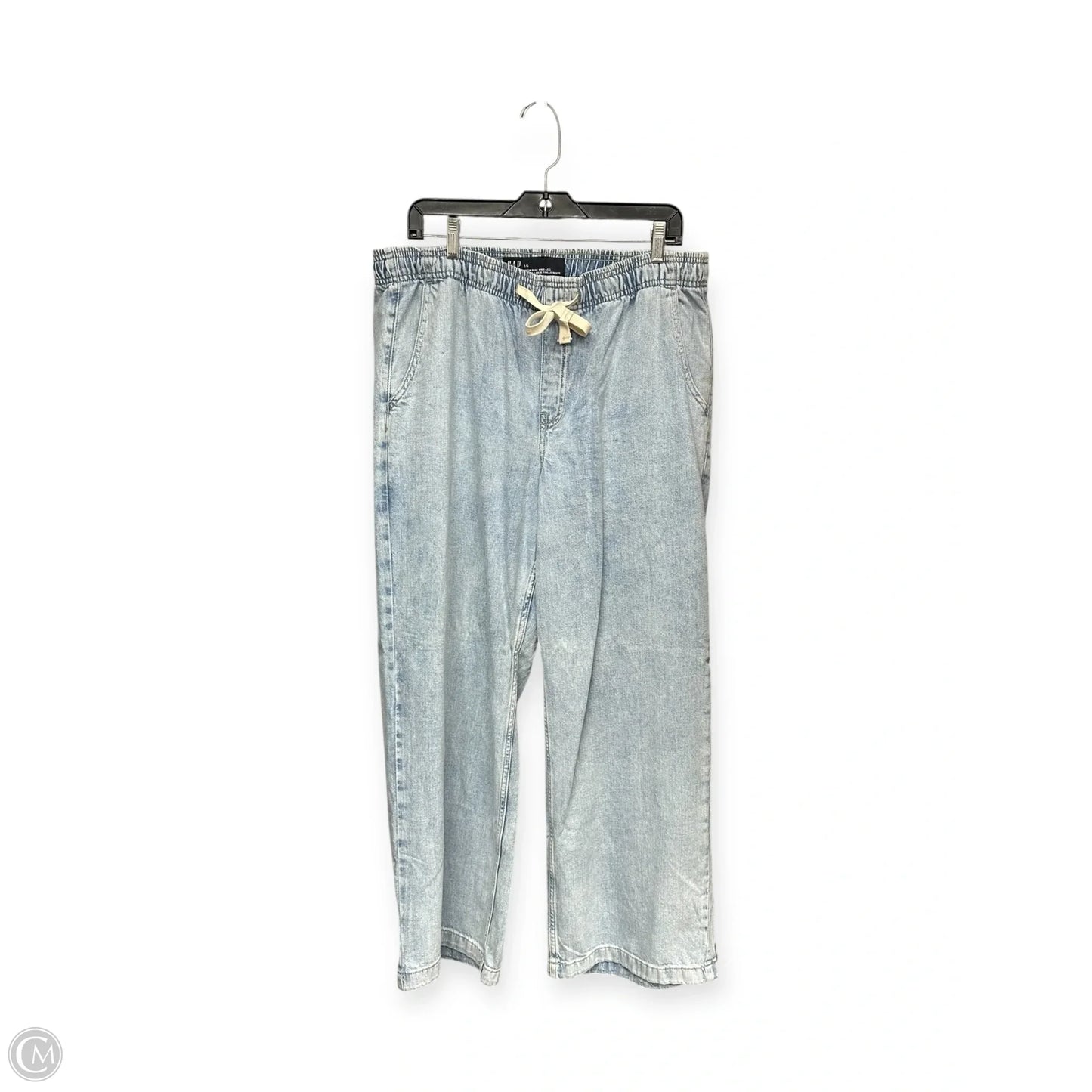 Pants Wide Leg By Gap In Blue Denim, Size: L