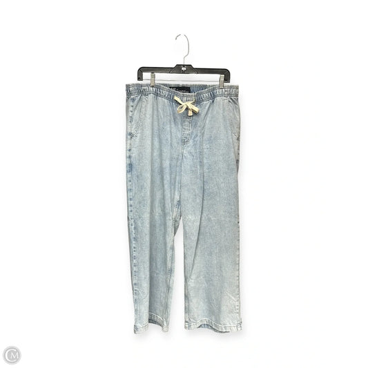 Pants Wide Leg By Gap In Blue Denim, Size: L