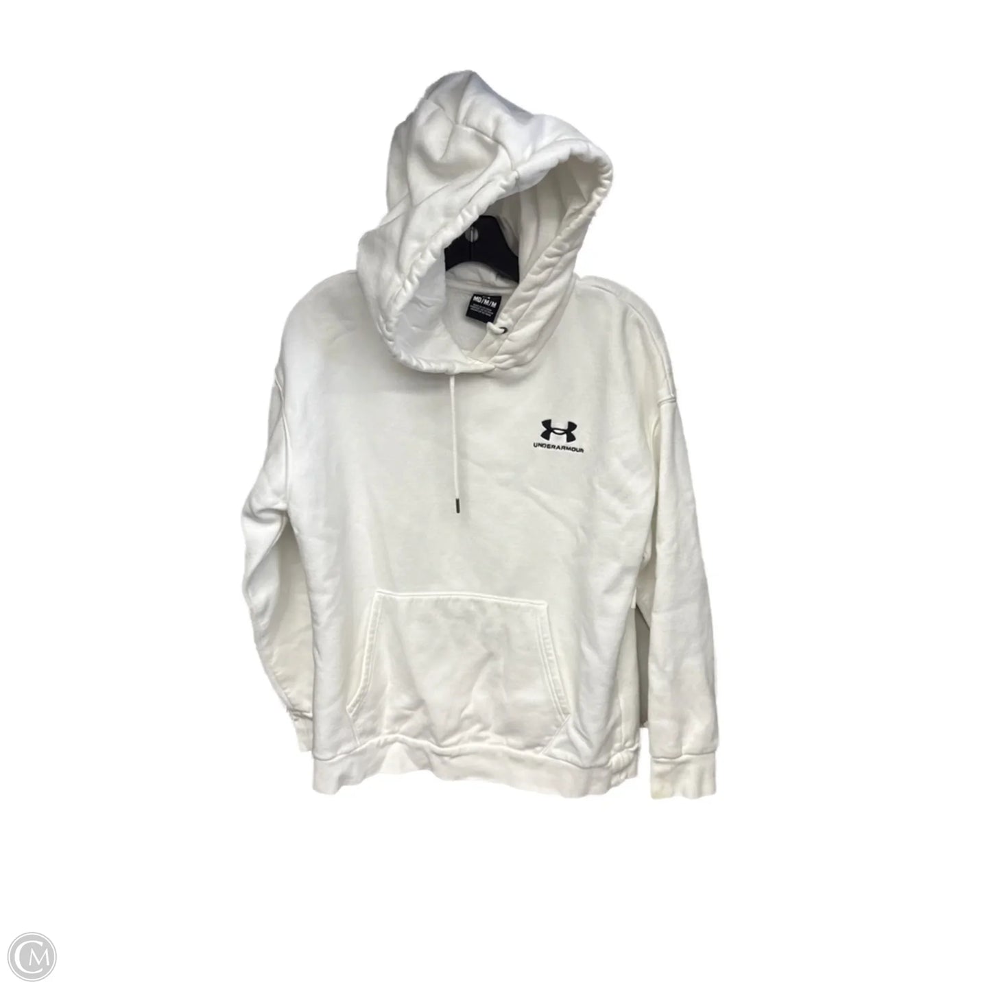 Athletic Sweatshirt Hoodie By Under Armour In White, Size: M