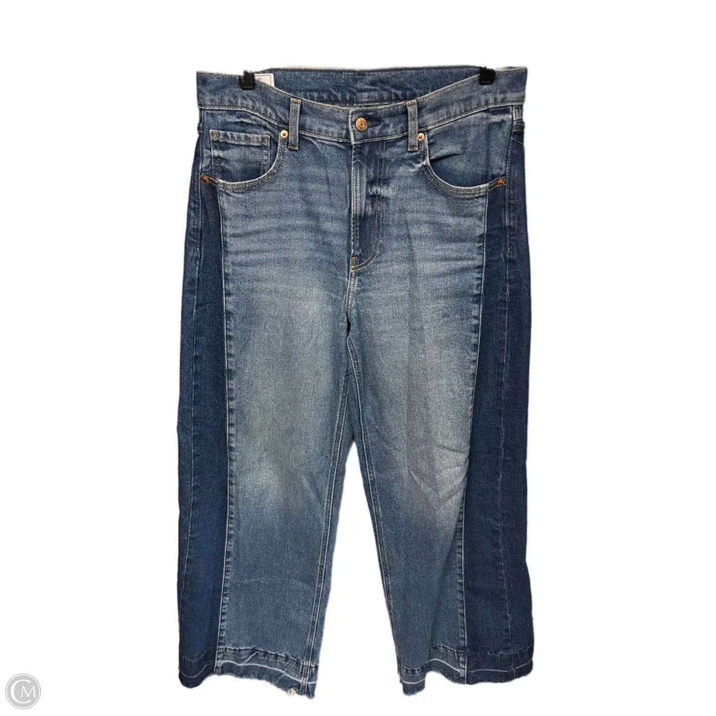 Jeans Wide Leg By Gap In Blue Denim, Size: 8