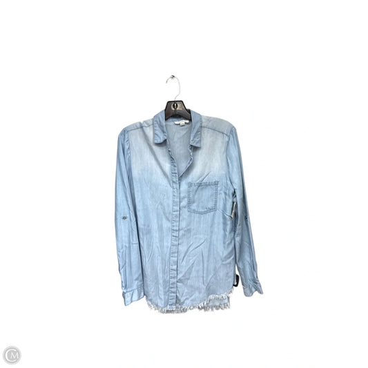 Top Long Sleeve By Beachlunchlounge In Blue Denim, Size: M