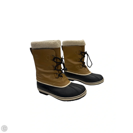 Boots Snow By Sorel In Black & Brown, Size: 7