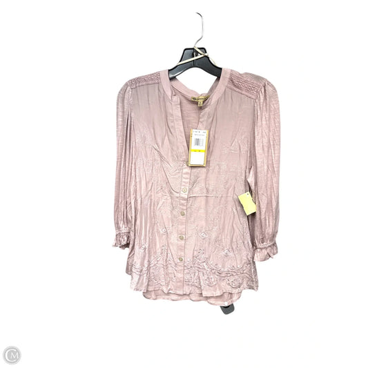 Top Long Sleeve By Democracy In Pink, Size: M