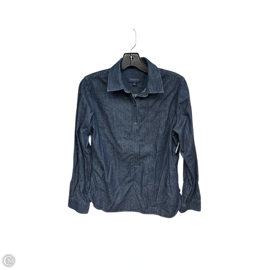 Top Long Sleeve By Talbots In Blue Denim, Size: S