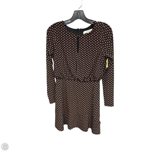 Dress Casual Midi By Loft In Black & Orange, Size: Xxsp