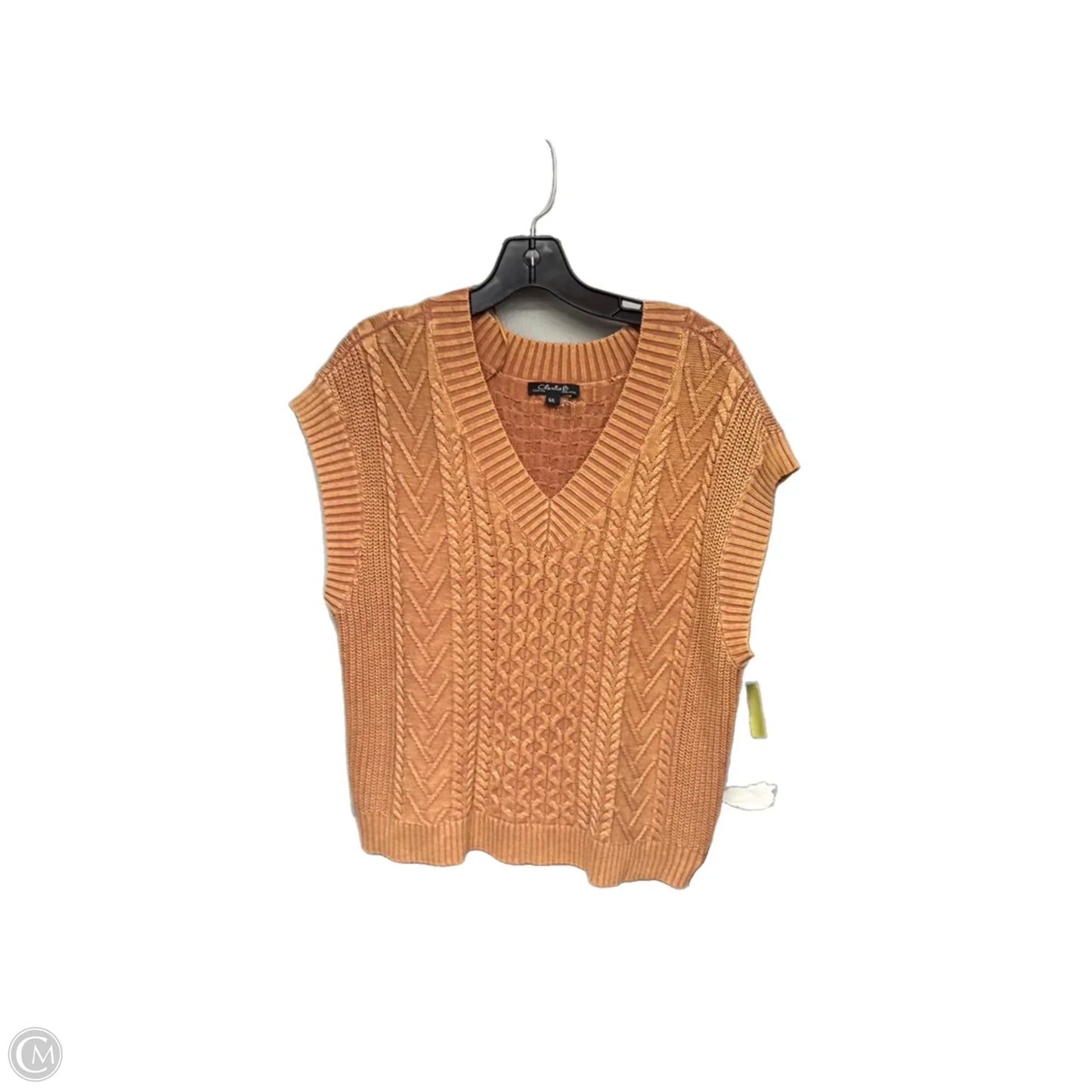Vest Sweater By Charlie B In Orange, Size: L