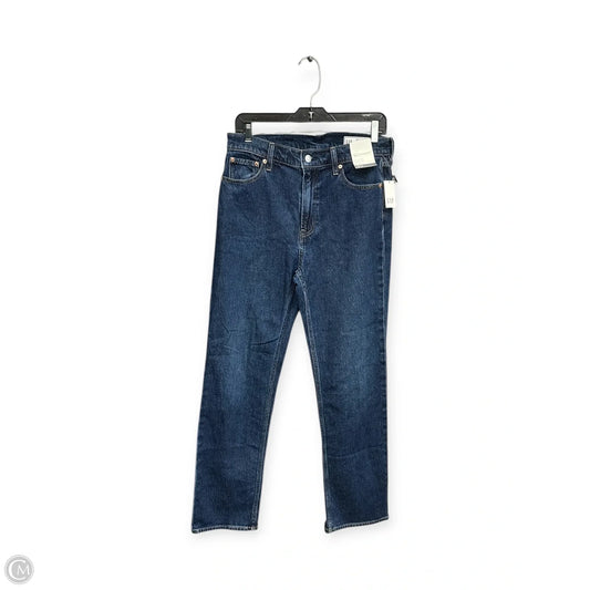 Jeans Straight By Gap In Blue Denim, Size: 10