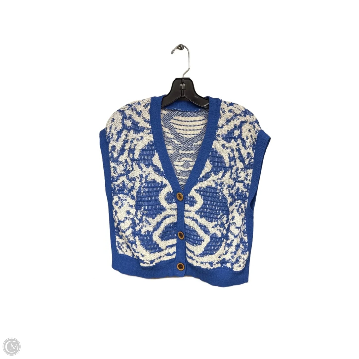 Sweater By Shein In Blue & White, Size: S