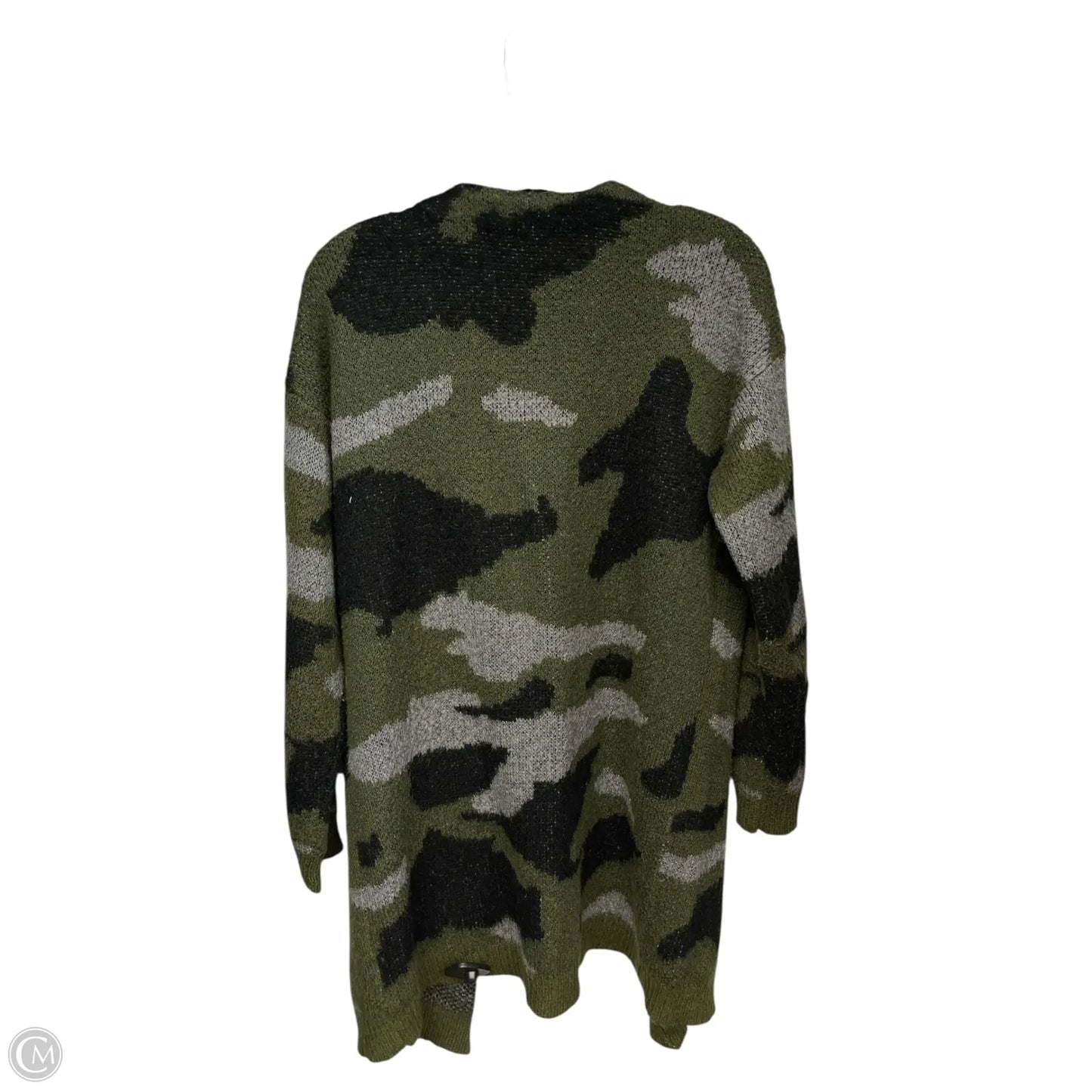 Sweater Cardigan By Black Tape In Camouflage Print, Size: L
