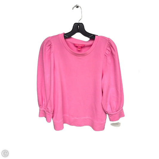 Top 3/4 Sleeve Designer By Lilly Pulitzer In Pink, Size: S