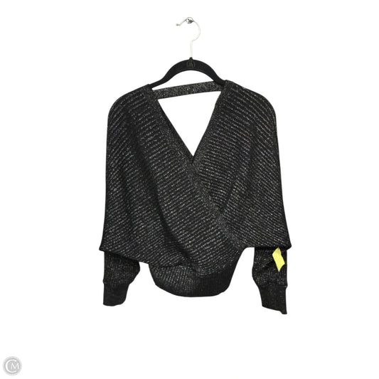 Sweater By Anthropologie In Black & Silver, Size: Xs