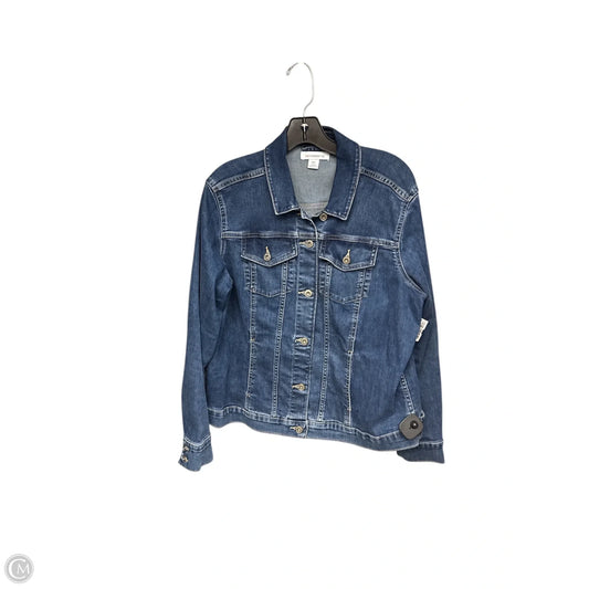 Jacket Denim By Liz Claiborne In Blue Denim, Size: Xxl