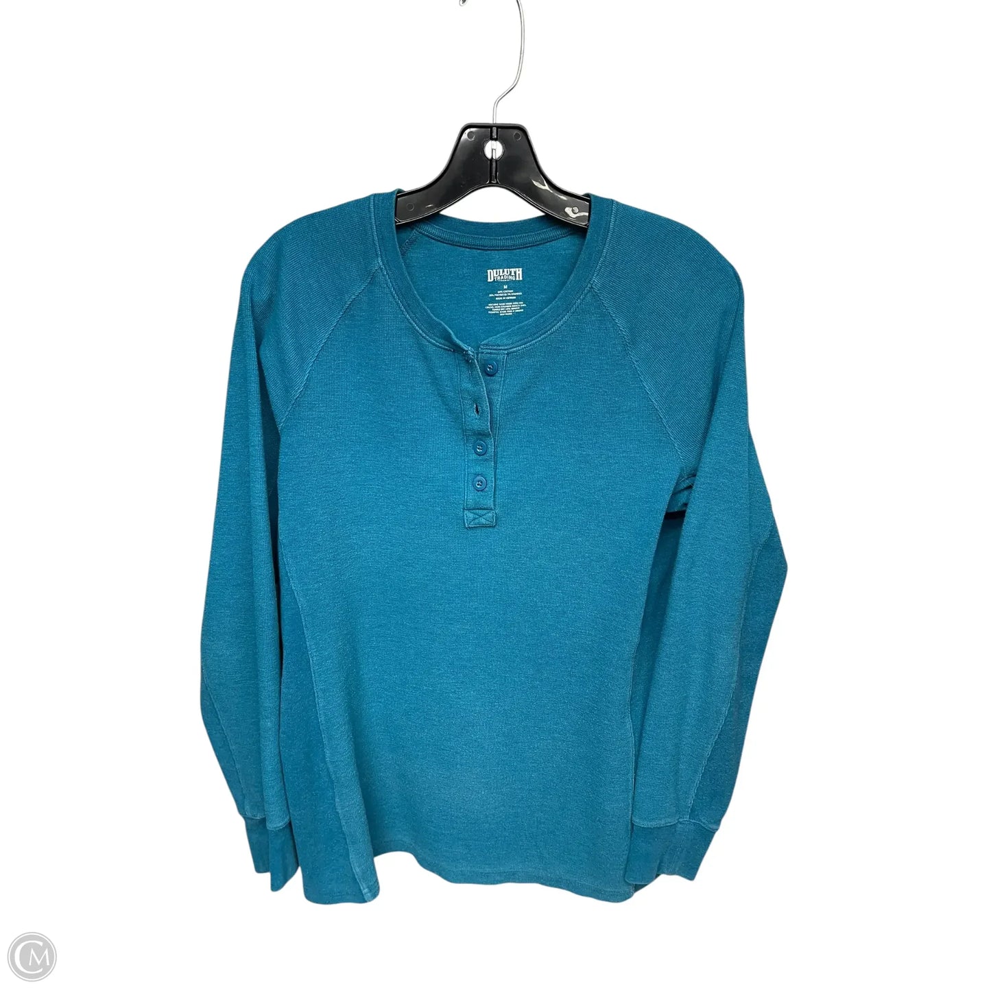 Top Long Sleeve By Duluth Trading In Aqua, Size: M
