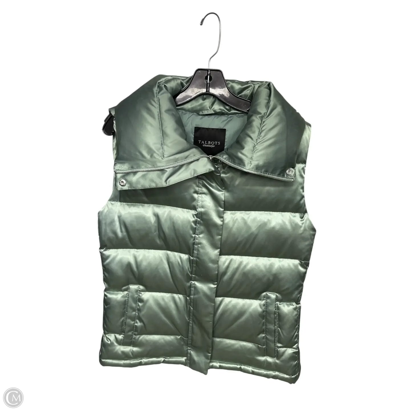 Vest Puffer & Quilted By Talbots In Green, Size: M