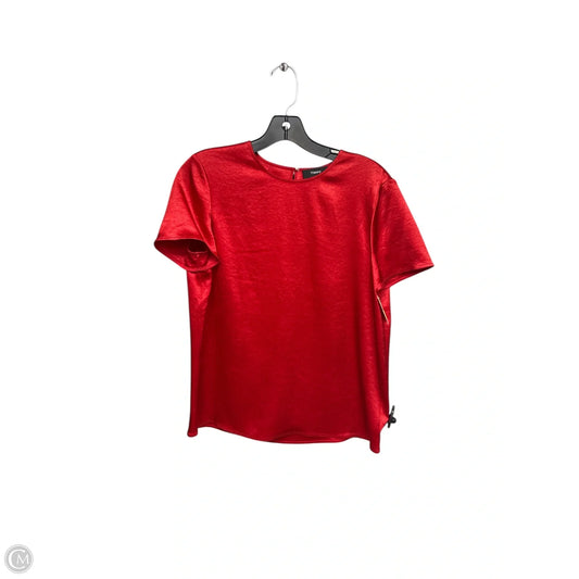 Top Short Sleeve By Theory In Red, Size: M