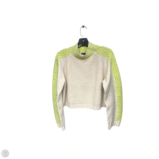 Sweater By Wild Fable In Cream & Green, Size: M