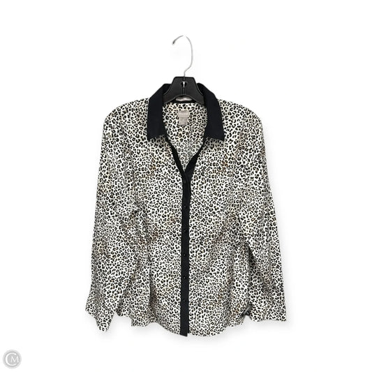 Top Long Sleeve By Chicos In Animal Print, Size: Xl