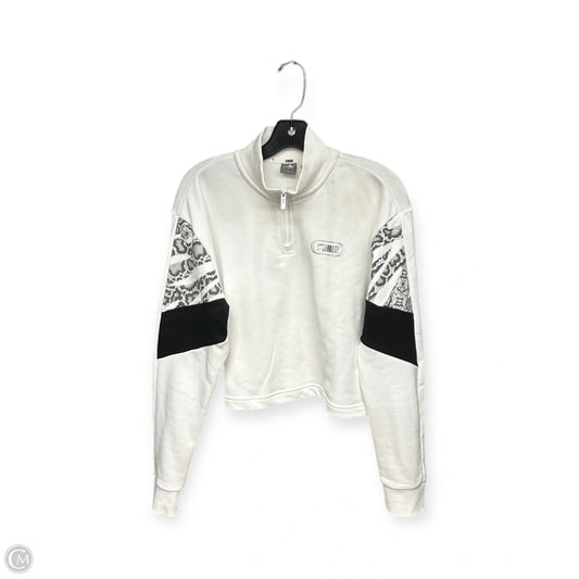 Athletic Sweatshirt Collar By Puma In Black & White, Size: L