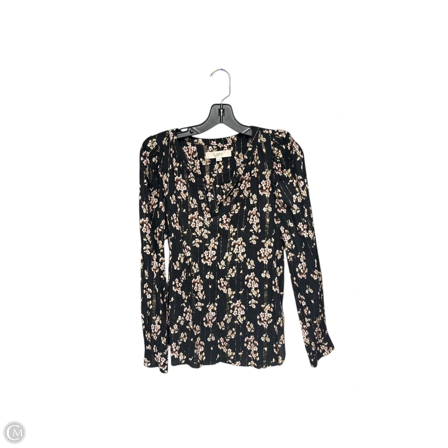 Top Long Sleeve By Loft In Floral Print, Size: M