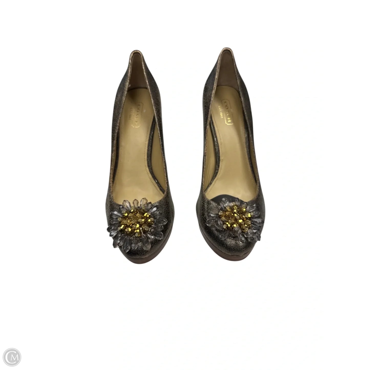 Shoes Designer By Coach In Bronze, Size: 7