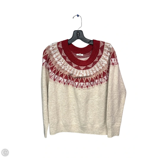 Sweater By Maurices In Red & Tan, Size: M