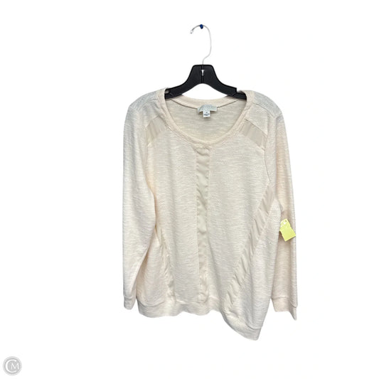 Blouse Long Sleeve By Forever 21 In Cream, Size: 3x