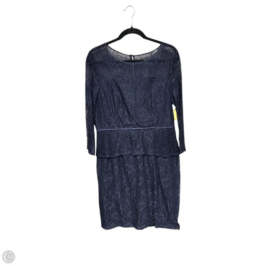 Dress Party Midi By Adrianna Papell In Navy, Size: 16