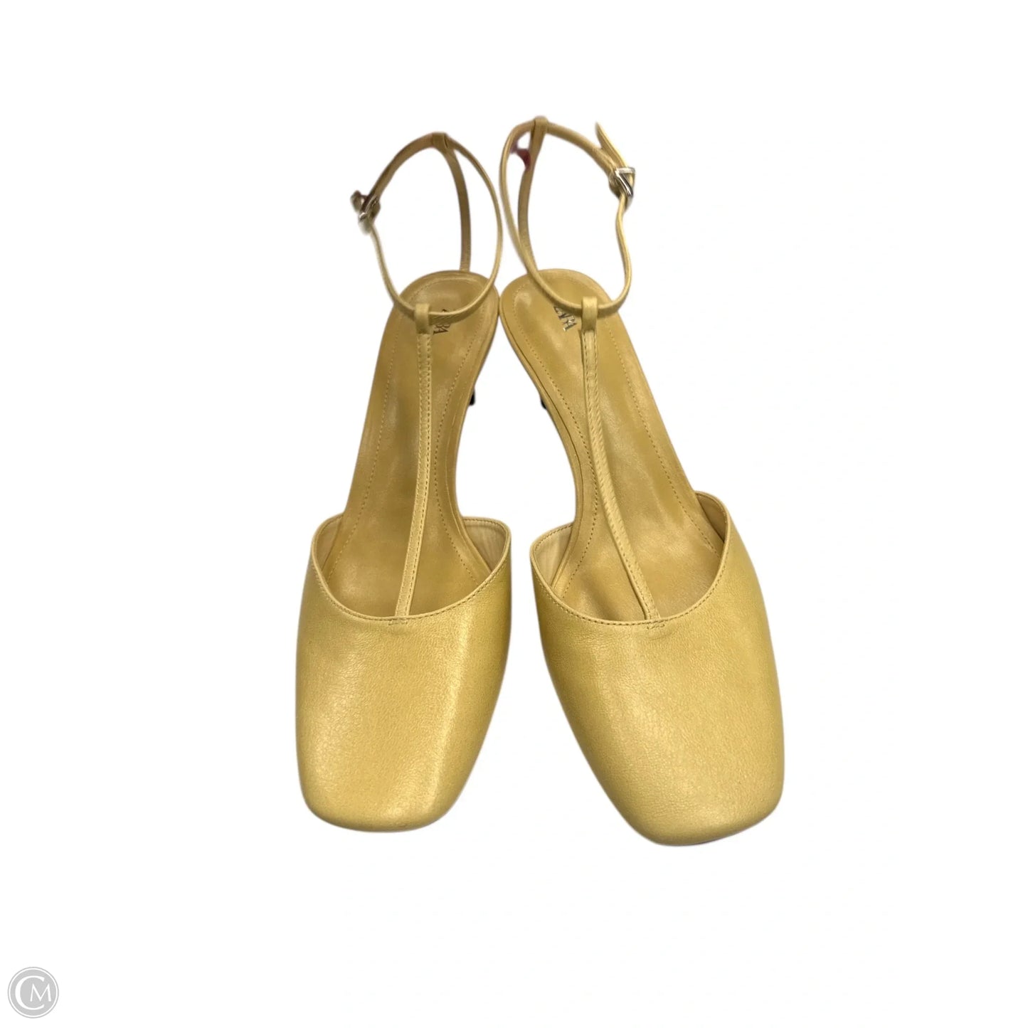 Shoes Heels Kitten By Zara In Yellow, Size: 9