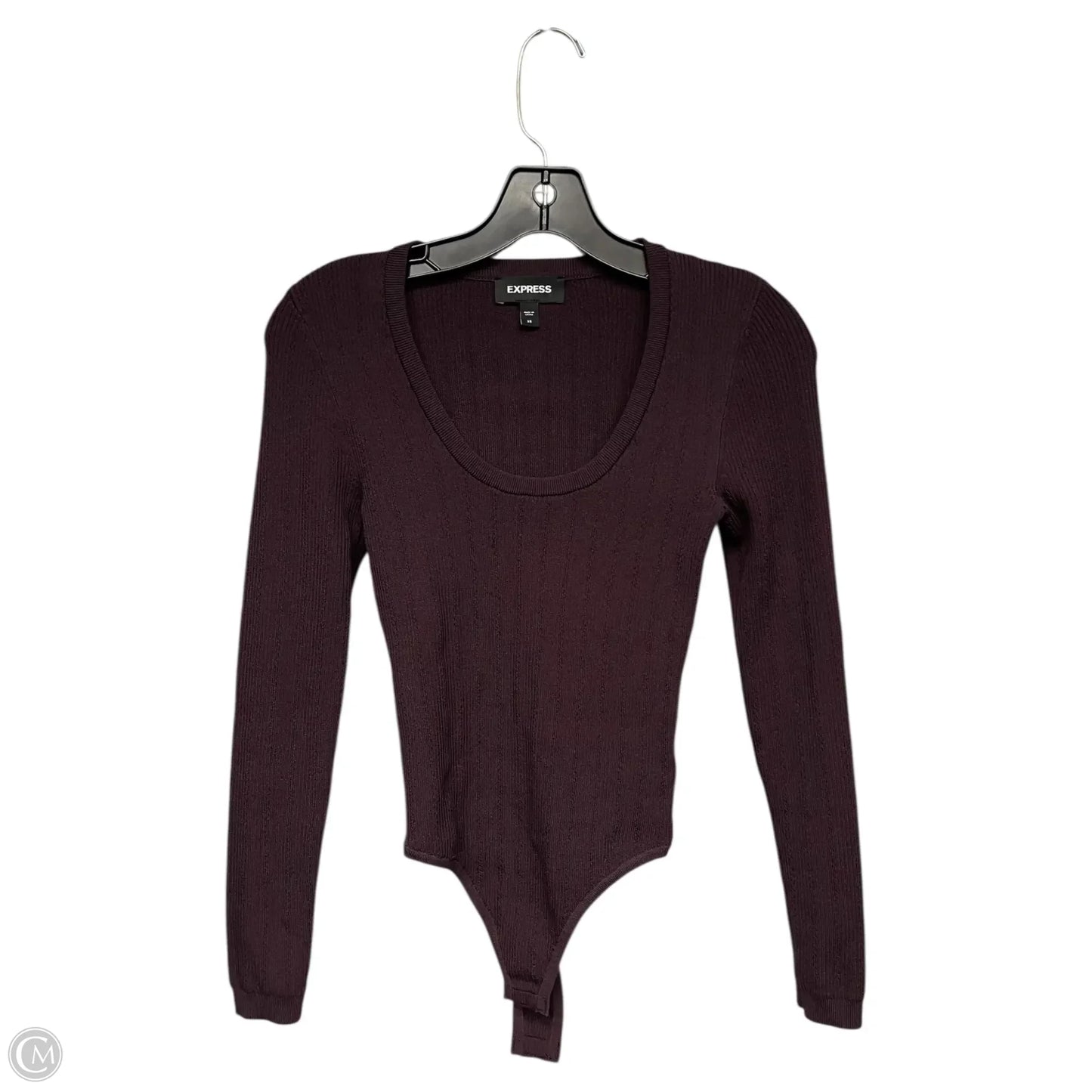Bodysuit By Express In Maroon, Size: Xs