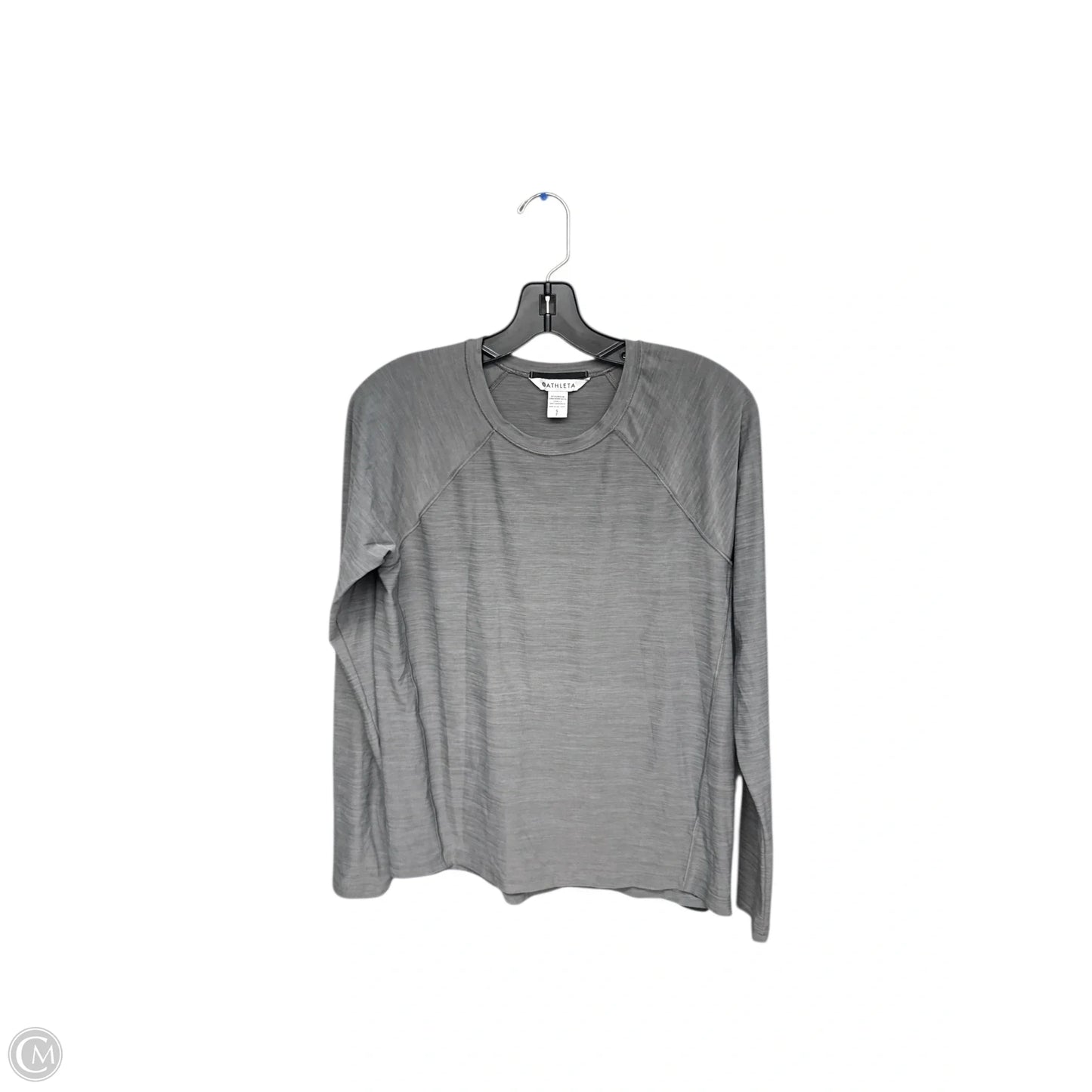 Athletic Top Long Sleeve Crewneck By Athleta In Grey, Size: S