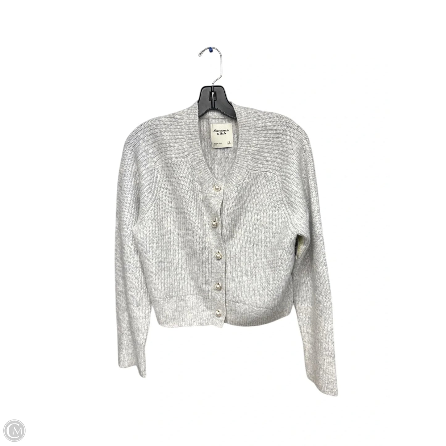 Sweater Cardigan By Abercrombie And Fitch In Grey, Size: M