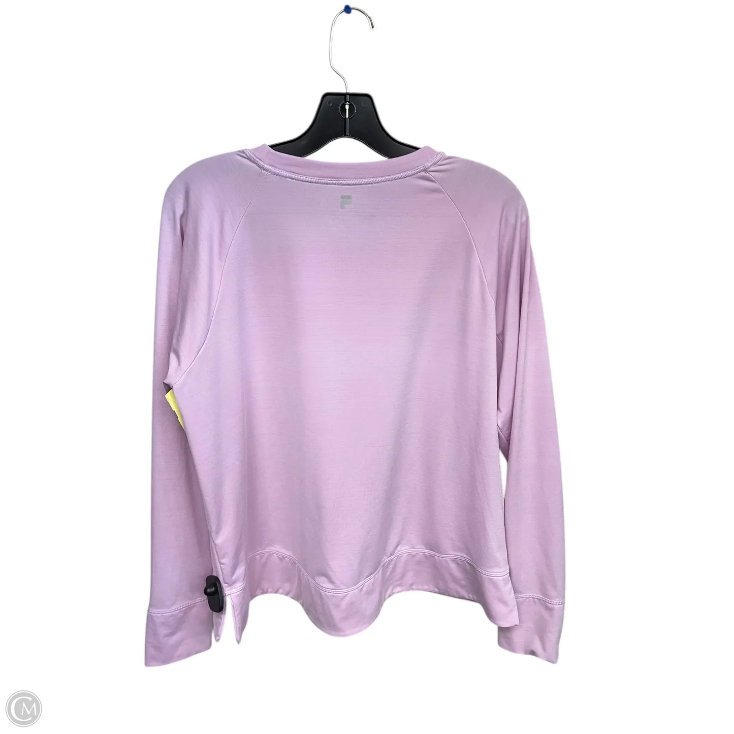 Athletic Top Long Sleeve Crewneck By Fila In Pink, Size: Xl